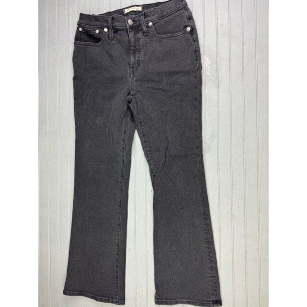 Madewell Size 27 Womens Jeans Black Mid Rise Kick Out Stretch